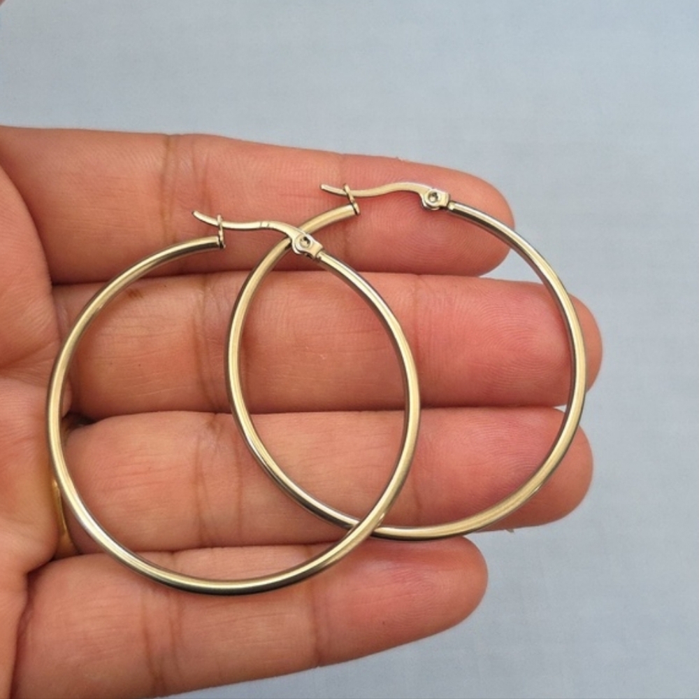 Silver Hoop Earrings